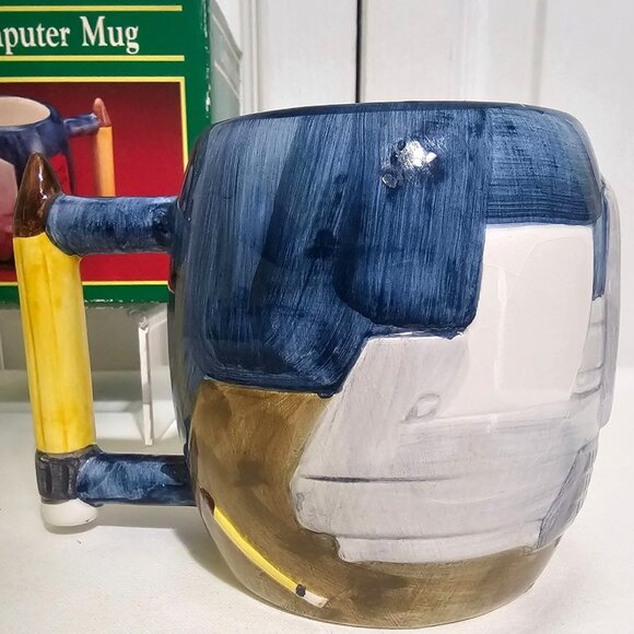 Vintage Clover Computer Mug Retro 80s 90s PC Monitor Novelty Retro Geek Gift Box - Picture 3 of 15